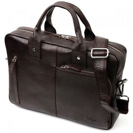 Придбати Надійна сумка-портфель на плече KARYA 20874 шкіряна Коричневий, image , характеристики, відгуки