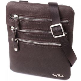 Придбати Стильная небольшая сумка из матовой зернистой натуральной кожи Tony Perotti 20876_1 (9019 moro) Коричневый, image , характеристики, відгуки