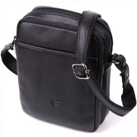 Придбати Вертикальная мужская сумка через плечо из натуральной кожи Tony Perotti 20883_1 (6049 nero) Черный, image , характеристики, відгуки