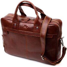 Придбати Універсальна чоловіча сумка-портфель на плече KARYA 20936 шкіряний Коричневий, image , характеристики, відгуки