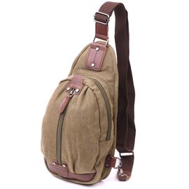 Придбати - Оригинальная мужская сумка через плечо из текстиля 21254 Vintage Оливковая, image , характеристики, відгуки
