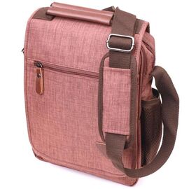 Придбати Містка чоловіча сумка з текстилю 21262 Vintage Коричнева, image , характеристики, відгуки