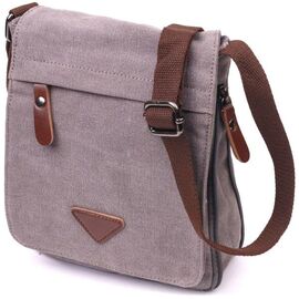 Купить Практичная вертикальная мужская сумка из текстиля 21266 Vintage Серая, фото , характеристики, отзывы