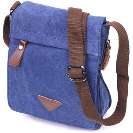 Придбати Цікава чоловіча сумка з текстилю 21267 Vintage Синя, image , характеристики, відгуки