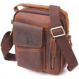 Купить Винтажная мужская сумка из натуральной кожи 21293 Vintage Коричневая, фото , характеристики, отзывы