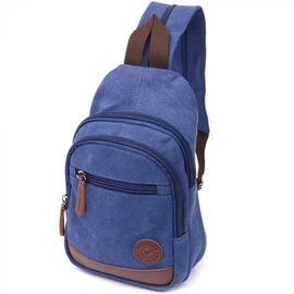 Придбати Зручна сумка для чоловіків через плече з ущільненою спинкою Vintagе 22176 Синій, image , характеристики, відгуки