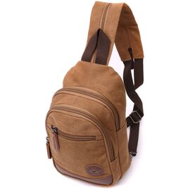 Купить - Оригинальная сумка для мужчин через плечо с уплотненной спинкой Vintagе 22177 Коричневый, фото , характеристики, отзывы