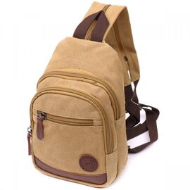 Придбати Надійна сумка для чоловіків через плече з ущільненою спинкою Vintagе 22178 Пісочний, image , характеристики, відгуки