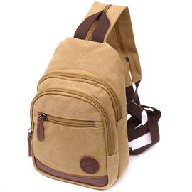 Купить - Надежная сумка для мужчин через плечо с уплотненной спинкой Vintagе 22178 Песочный, фото , характеристики, отзывы