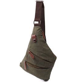 Купить - Удобная сумка через плечо для мужчин из текстиля Vintage 22197 Оливковый, фото , характеристики, отзывы
