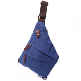 Придбати Модна чоловіча сумка через плече з текстилю Vintage 22199 Синій, image , характеристики, відгуки