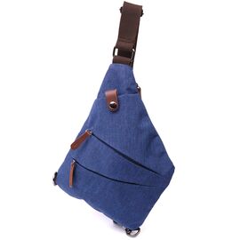 Купить - Модная мужская сумка через плечо из текстиля Vintage 22199 Синий, фото , характеристики, отзывы