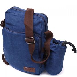 Придбати Чоловіча текстильна сумка з чохлом для води Vintage 22211 Синій, image , характеристики, відгуки