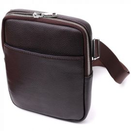 Купить Мужская вертикальная сумка из натуральной кожи Vintage 22863 Коричневый, фото , характеристики, отзывы