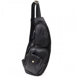 Купить Мужская сумка с большим количеством карманов из натуральной кожи Vintage 22961 Черный, фото , характеристики, отзывы