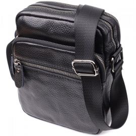 Купить Мужская сумка на плечо из натуральной кожи Vintage 23020 Черный, фото , характеристики, отзывы