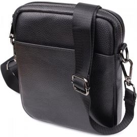 Купить Компактная мужская сумка на плечо из натуральной кожи Vintage 23021 Черный, фото , характеристики, отзывы