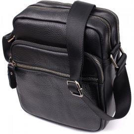 Купить Вместительная мужская сумка на плечо из натуральной кожи Vintage 23022 Черный, фото , характеристики, отзывы