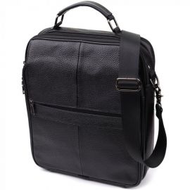 Купить Мужская сумка с ручкой для переноса в руке из натуральной кожи Vintage 23026 Черный, фото , характеристики, отзывы