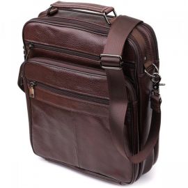 Купить Сумка мужская с ручкой для переноса в руке из натуральной кожи Vintage 23030 Коричневый, фото , характеристики, отзывы