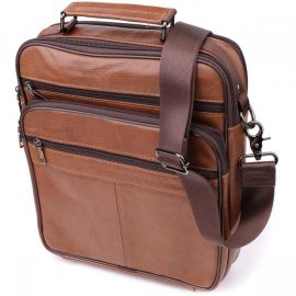 Купить Сумка мужская с ручкой для переноса в руке из натуральной кожи Vintage 23031 Светло-коричневый, фото , характеристики, отзывы