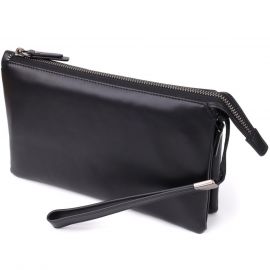 Купить Мужской клатч из натуральной кожи Vintage 23035 Черный, фото , характеристики, отзывы