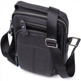 Купить Деловая мужская сумка из натуральной кожи Vintage 23036 Черный, фото , характеристики, отзывы