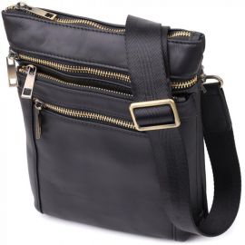 Купить Повседневная мужская сумка из натуральной кожи Vintage 23037 Черный, фото , характеристики, отзывы