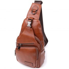 Купить Мужская сумка через плечо из натуральной кожи Vintage 23049 Рыжий, фото , характеристики, отзывы