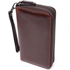 Купить Мужской клатч из натуральной кожи Vintage 23064 Коричневый, фото , характеристики, отзывы