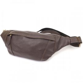 Купить Модная сумка-бананка для мужчин из натуральной зернистой кожи Shvigel 23128 Коричневый, фото , характеристики, отзывы