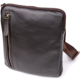 Купить Элегантная мужская сумка из гладкой натуральной кожи Shvigel 23150 Коричневый, фото , характеристики, отзывы