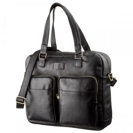 Купить Мужская кожаная деловая сумка-портфель для ноутбука SHVIGEL 19108 Черная, Черный, фото , характеристики, отзывы
