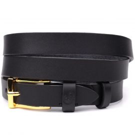 Купить Тонкий кожаный ремень для женщин GRANDE PELLE 22947 Черный, фото , характеристики, отзывы