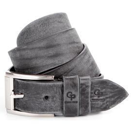 Купить - Ремень мужской GRANDE PELLE 00863 джинсовый Серый, Серый, фото , характеристики, отзывы