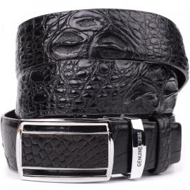 Купить Ремень-автомат CROCODILE LEATHER 18239 из натуральной кожи крокодила Черный, фото , характеристики, отзывы