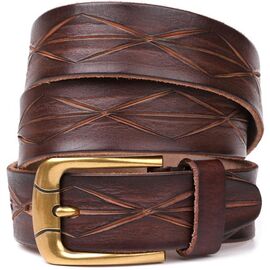 Купить Ремень кожаный Vintage 20132 Темно-коричневый, фото , характеристики, отзывы