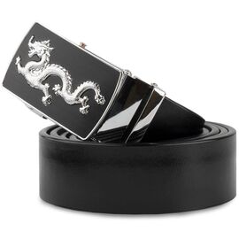 Купить Ремень мужской серебристый дракон Vintage 20256 Черный, фото , характеристики, отзывы