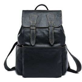 Рюкзак Vintage 14842 кожаный Черный, Черный, фото 