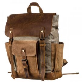 Придбати - Зручний рюкзак з кишенями canvas Vintage 20111 Сірий, image , характеристики, відгуки