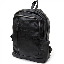 Придбати Рюкзак кожзам з тисненням Vintage 20517 Чорний, image , характеристики, відгуки