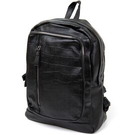 Рюкзак кожзам с тиснением Vintage 20517 Черный, фото 