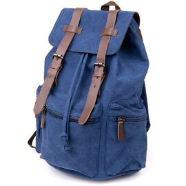 Купить - Рюкзак туристический текстильный унисекс Vintage 20609 Синий, фото , характеристики, отзывы