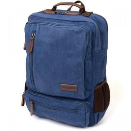Купить - Рюкзак текстильный дорожный унисекс на два отделения Vintage 20613 Синий, фото , характеристики, отзывы