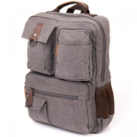 Придбати - Рюкзак текстильний дорожній унісекс Vintage 20618 Сірий, image , характеристики, відгуки