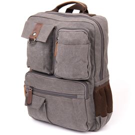 Рюкзак текстильный дорожный унисекс Vintage 20618 Серый, фото 