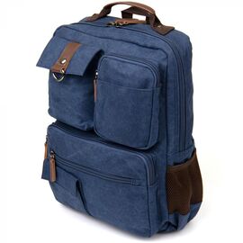 Купить - Рюкзак текстильный дорожный унисекс Vintage 20621 Синий, фото , характеристики, отзывы