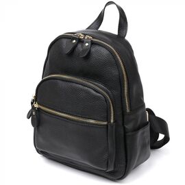 Придбати Шкіряний стильний жіночий рюкзак Vintage 20676 Чорний, image , характеристики, відгуки