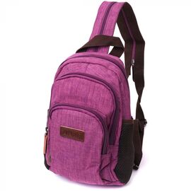Придбати Модний рюкзак з поліестру з великою кількістю кишень Vintage 22147 Фіолетовий, image , характеристики, відгуки