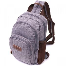 Купить - Современный рюкзак из полиэстера с большим количеством карманов Vintage 22149 Серый, фото , характеристики, отзывы